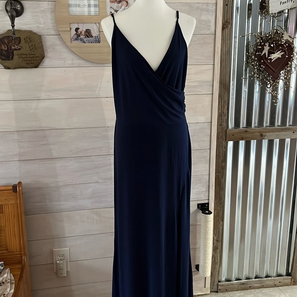 NWT Fashion Nova Navy Stretch Long Dress 2X